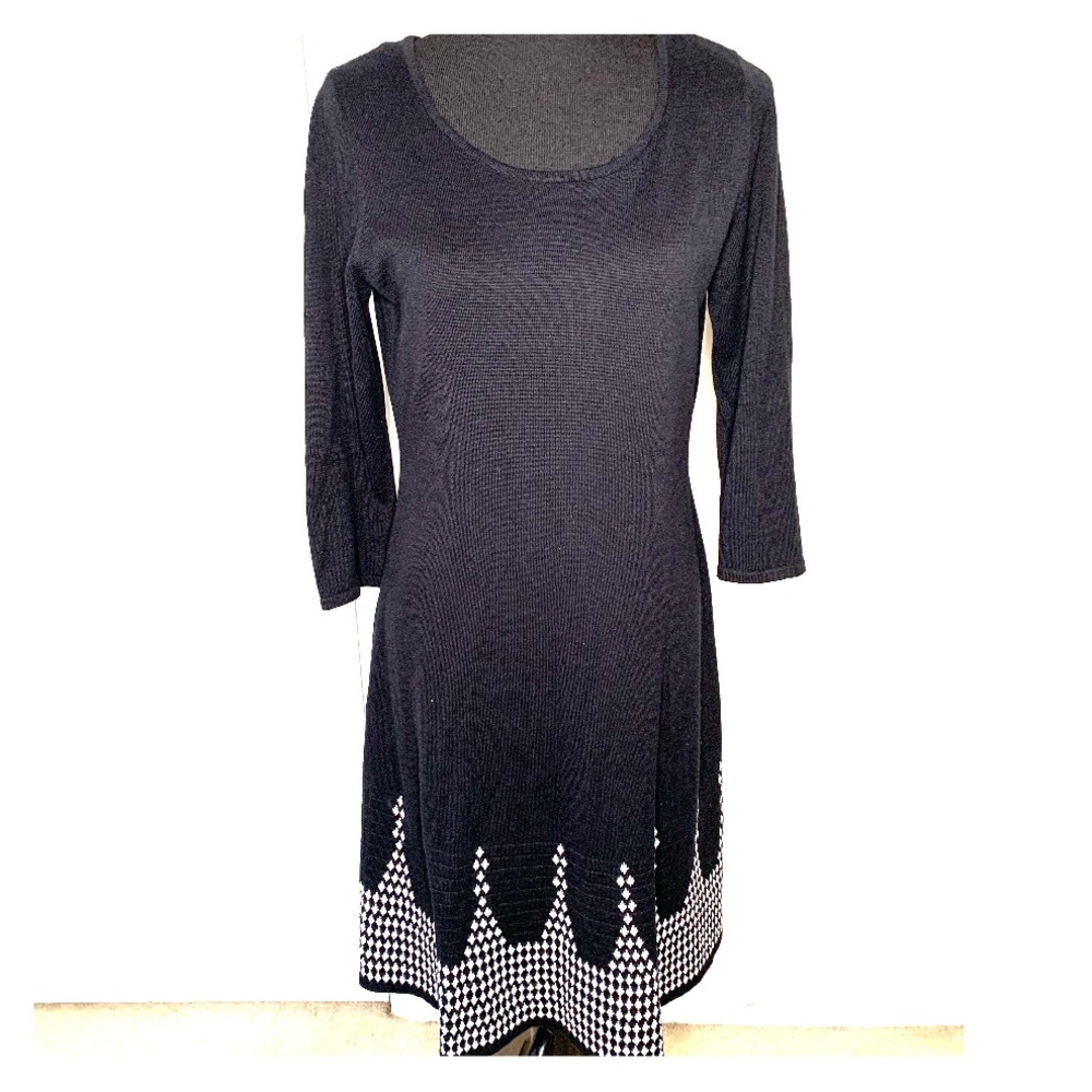 Nine West Black and White Sweater Dress